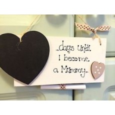Baby Countdown Sign with Chalkboard Heart